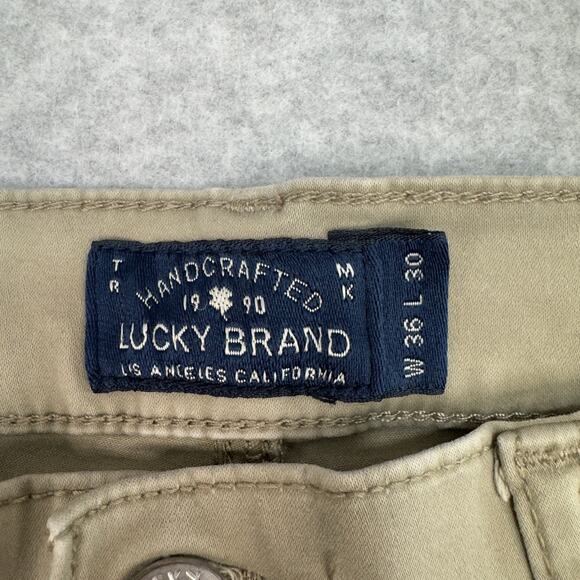 Lucky Brand Beige 121 Heritage Slim Chino Pants Mens 36x30 Mid Rise Classic Fit - Picture 5 of 15